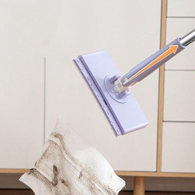 Rodo Mop Articulado Ajustável Em Inox 3 Em 1 Limpa Vidros E Pisos De Porcelanato E Azulejo