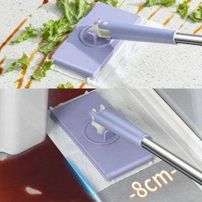 Rodo Mop Articulado Ajustável Em Inox 3 Em 1 Limpa Vidros E Pisos De Porcelanato E Azulejo