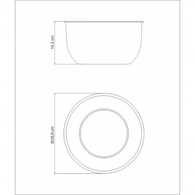 Recipiente Tramontina Cucina Sem Tampa Em Inox Preparar E Servir 24cm 5,2 Litros
