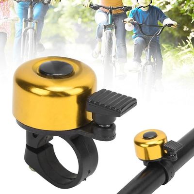 Campainha Sino Bicicleta Retrô Metálico Som Tradicional Design Clássico Dourado