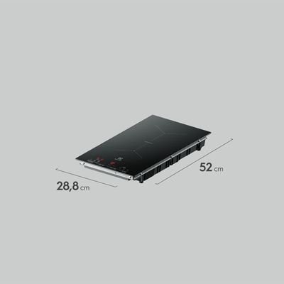Cooktop 2 Bocas de Indução Electrolux Efficient 2 em 1 com Powerboost (IE3LP) 220V