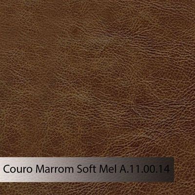 Sofá Retrátil Reclinável 5 Lugares Sala de Estar 344cm Russo Couro Caramelo - Gran Belo