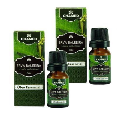 Óleo Essencial Erva Baleeira 2 Frascos 5ml Chamed 100% Puro