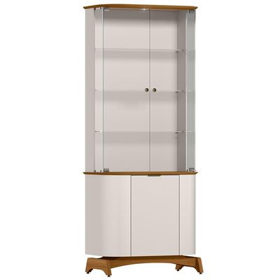 Cristaleira Para Sala de Jantar Bar 3 Portas Verbena N01 Off White Ypê - Lyam Decor