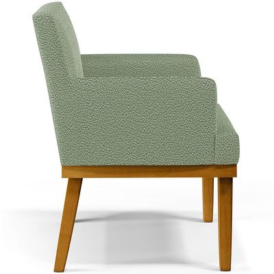 Poltrona Decorativa Para Sala De Estar E Recepção Beatriz W01 Bouclê Oliva - Lyam Decor