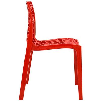 Kit 02 Cadeiras Decorativas Sala de Jantar Gruvyer F03 Vermelho - Lyam Decor