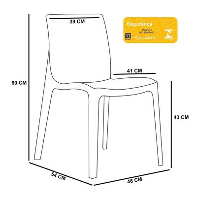 Kit 02 Cadeiras Decorativas Sala de Jantar Gruvyer F03 Vermelho - Lyam Decor