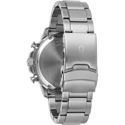 Relógio Bulova Masculino Ref:96b272 Cronógrafo Prateado Marine Star