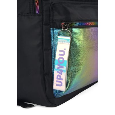 Mochila Holográfica Preta Larissa Manoela Up4you - Luxcel