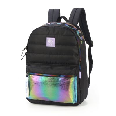 Mochila Holográfica Preta Larissa Manoela Up4you - Luxcel