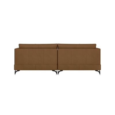 Sofá 3 Lugares Dallas Couro Marrom 190 cm