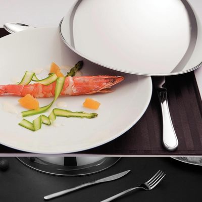 Kit 4 Cloches Tramontina Aço Inox 24,5cm Restaurantes Hóteis Eventos Cúpula Pratos Quentes
