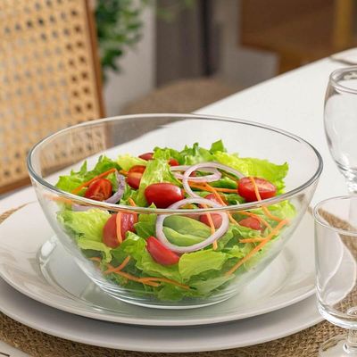 Conjunto 6 Potes de Sobremesa 265ml Tigela Redonda 2,3L Plástico Transparente Doces Saladas