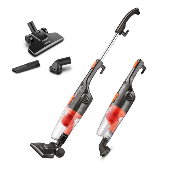 Aspirador de Pó Vertical 2 em 1 Mondial Turbo Cycle  Preto e Laranja 1100W AP-35 110