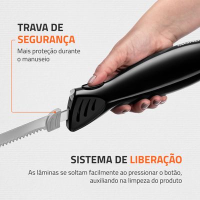 Faca Elétrica Mondial Preto 100W FA-01 220