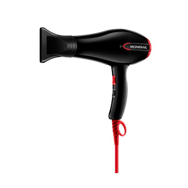 Secador de Cabelo Mondial Turbo Color Red SC-41 Preto 1900W - 127V Secador de Cabelo Mondial Turbo Color Red SC-41 Preto 1900W - 127V