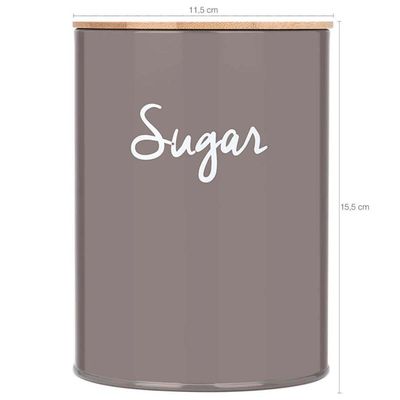 Kit 2 Latas Porta Mantimentos Pote Hermético para Açúcar com Tampa Bambu Haus Concept Sugar