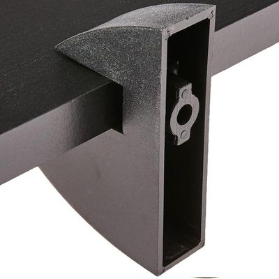 Prateleira Em Mpd Com Suporte 25x80cm Preto - Clip-2580-uv-pr