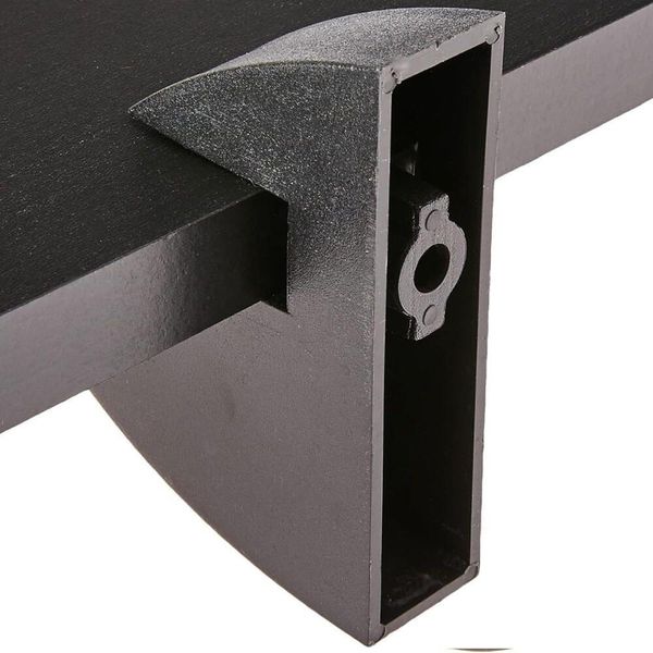 Prateleira Em Mpd Com Suporte 25x80cm Preto - Clip-2580-uv-pr