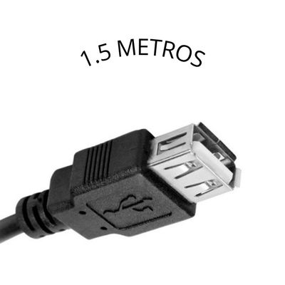 Cabo Emenda USB Fêmea x USB Fêmea 1.5 Metros Apenas Energia