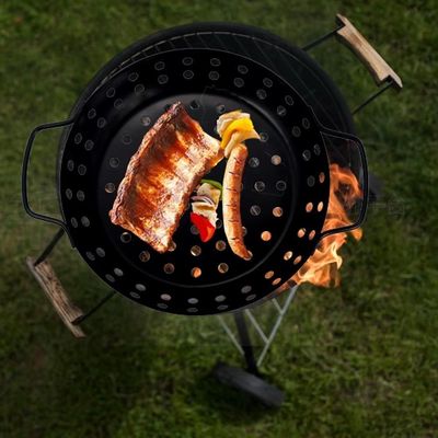 Panela Churrasqueira Fritadeira Grelha Antiaderente Cesto Churrasco Legumes Camarao Peixe Grelhado