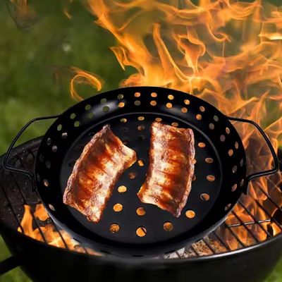 Panela Churrasqueira Fritadeira Grelha Antiaderente Cesto Churrasco Legumes Camarao Peixe Grelhado