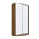 Guarda Roupa 2 Portas de Correr Freijó Natural Branco 120x59,8x235cm Emovell