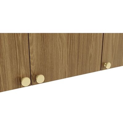 Armário Aéreo Kappesberg Botanic 120cm com LED 3 Portas MDP M634 Nogueira