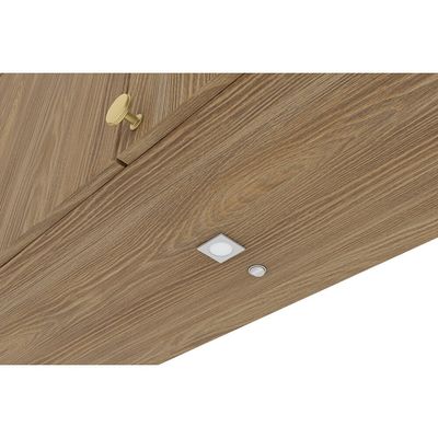 Armário Aéreo Kappesberg Botanic 120cm com LED 3 Portas MDP M634 Nogueira