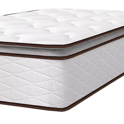 Colchão de Solteiro Umaflex New Itália com Molas Ensacadas e Pillow Top D26 25x88x188cm Branco com Marrom