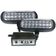 Farol Strobo Estrobo Safetycar Luz Milha Slim Led Vermelho Carcaça Preta Par