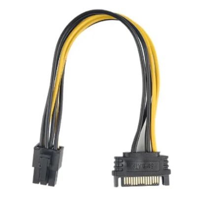 Cabo Adaptador Energia Sata X 6 Pinos Placa De Vídeo Molex