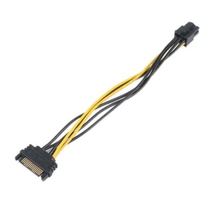 Cabo Adaptador Energia Sata X 6 Pinos Placa De Vídeo Molex