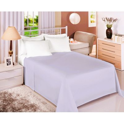 Lencol Avulso King Sem Elastico Algodão Liso Estamparia Lilas