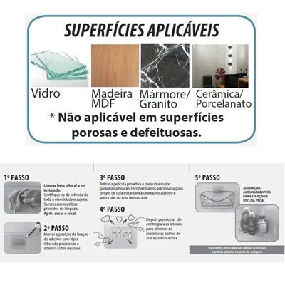 Prateleira Adesiva Multiuso Cromada Parede Banheiro Cozinha Lavanderia Utimil