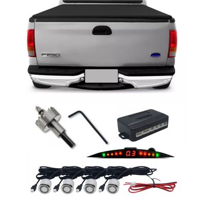 Sensor Cromado Parachoque de Metal Ford F-250 1998/2006