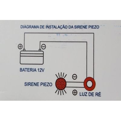 Sirene Automotiva De Ré 12v De Led Alarme 6 Toques