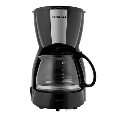 Cafeteira Elétrica 15 Xícaras Britânia CP15 Preta com Prata 220V 220V