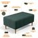 Kit 02 Puffs Decorativos Sala de Estar Cléo W01 Pés Palito 90 cm Linho Verde Musgo - Lyam Decor