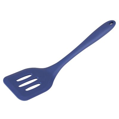 Espátula Vazada Cazza Easy em Silicone Azul