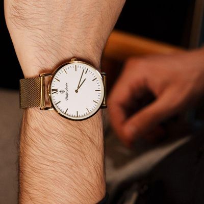 Relógio Masculino Greenwich Mesh Golden White 40mm
