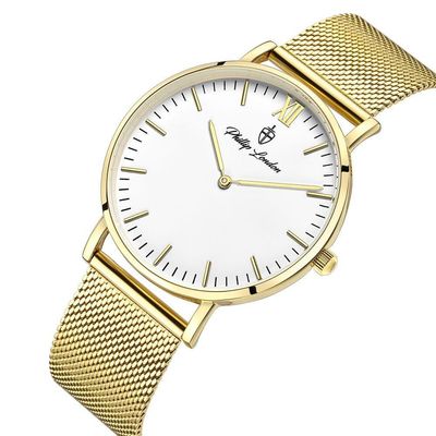 Relógio Masculino Greenwich Mesh Golden White 40mm