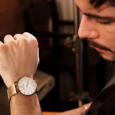 Relógio Masculino Greenwich Mesh Golden White 40mm