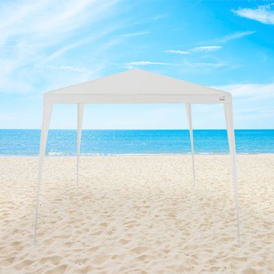 Tenda Gazebo Tubular 3m x 3m Polietileno Branca Bel 3m x 3m