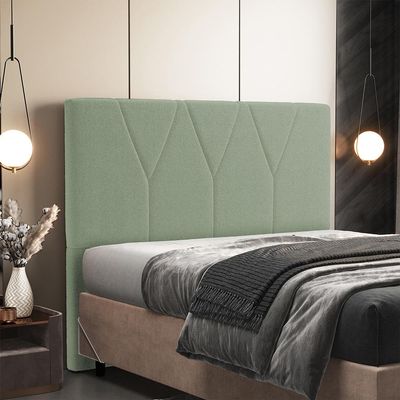 Cabeceira Cama Box Casal 140 cm Aurora W01 Bouclê Oliva - Lyam Decor