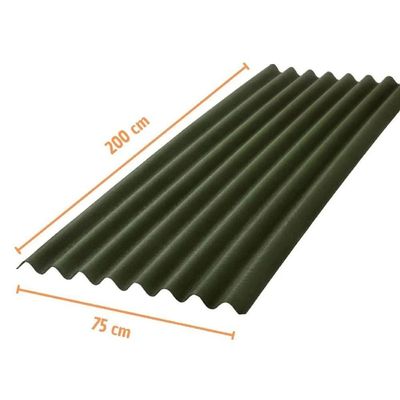 Telha Clássica Fit Onduline Verde 200x75cm - P3806br - Onduline Telha Clássica Fit Verde 200x75cm - P3806br - Onduline
