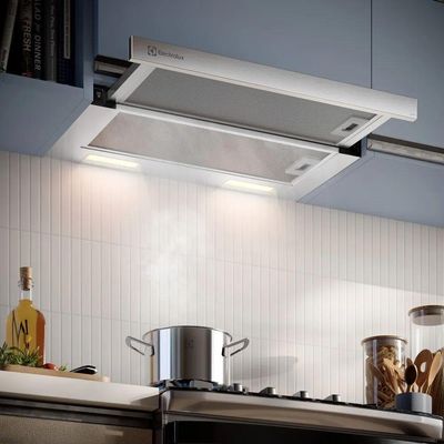 Depurador De Ar Electrolux 60cm Retrátil Inox Efficient Com Luz De Led DE6RS 110V