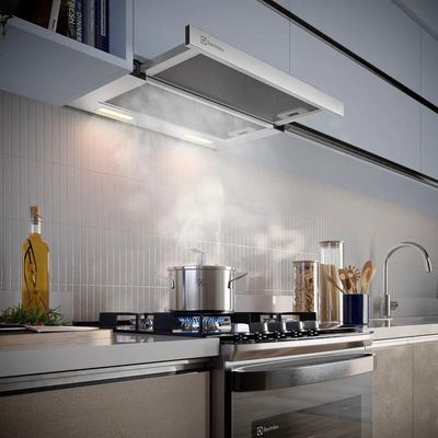Depurador De Ar Electrolux 60cm Retrátil Inox Efficient Com Luz De Led DE6RS 110V