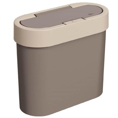 Lixeira Flat 2,8 Litros Warm Gray - 17003-0334 - Coza