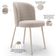 Kit 4 Cadeiras Sala de Jantar Estofada Gavi Arena L02 Bouclê Creme - Lyam Decor